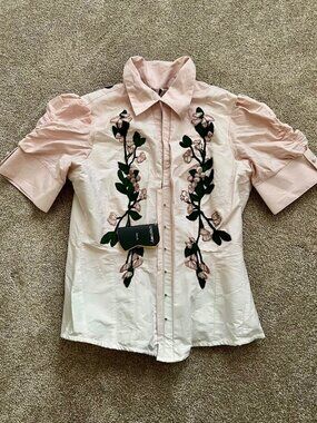 Corset Story - Pink and White Elasticated Corset Shirt